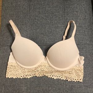 Aerie Everyday Demi Coverage Tan Color Bra Women’s Size 34B